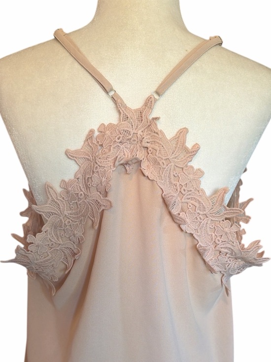 BiBi Floral Lace Trim Spaghetti-Strap Camisole - Nude - Picture 4 of 7